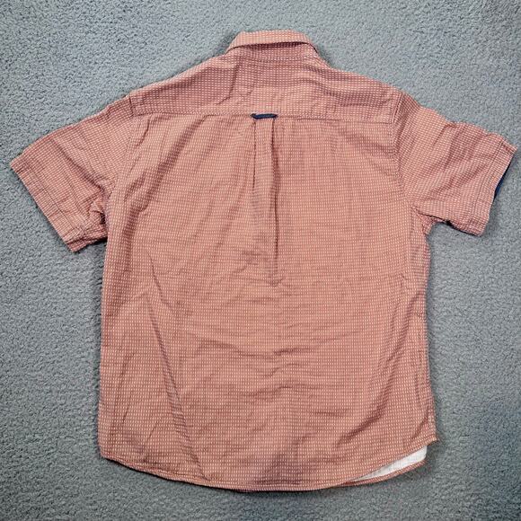 Carbon2Cobalt Button-Up T-Shirt Men’s Large Dune Double Cloth Terracotta Casual - Picture 4 of 8